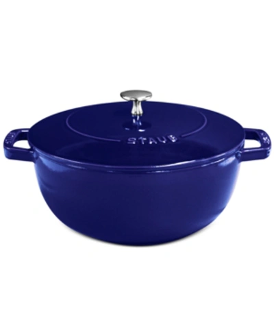 Staub Stuab Cast Iron 3.75-qt. Essential French Oven Lilly Lid In Blue