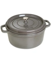 Staub Enameled Cast Iron 5.5-qt. Round Cocotte In Grey