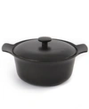 Berghoff Black Ron Cast 4.4 Quart Iron Covered Stockpot In Black