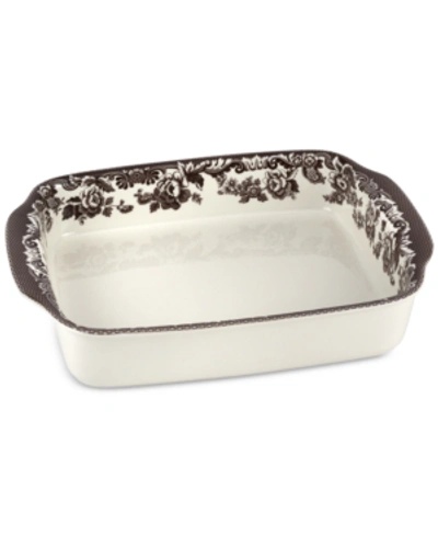 Spode Delamere Rectangular Handled Baking Dish In Brown