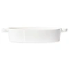 Vietri Lastra Collection Handled Oval Baker In Linen