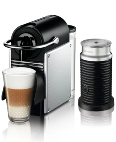 Nespresso Pixie Espresso Machine By De'longhi With Aeroccino Milk Frother In Black