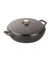 Staub 3.5-quart Cast Iron Braiser & Lid In Matte Black