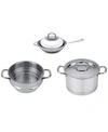 BERGHOFF BERGHOFF COLLECT'N'COOK STAINLESS STEEL 5-PC. VEGETABLE STIR-FRY COOKWARE SET
