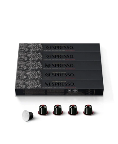 Nespresso Capsules Originalline, Ristretto Decaffeinato, Dark Roast Espresso Coffee, 50-count Espresso Pods In Black