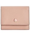 KATE SPADE KATE SPADE NEW YORK POLLY SMALL TRIFOLD LEATHER WALLET