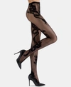 Natori Women's Dragon Toss Patterned Net Tights In Black