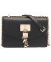 DKNY ELISSA SMALL LEATHER FLAP SHOULDER BAG, CREATED FOR MACY'S