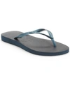 Havaianas Slim Glitter-strap Rubber Flip-flops In Navy Blue Metallic