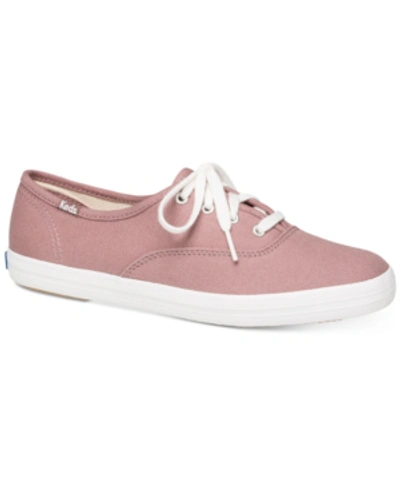 Keds Women's Champion Ortholite Lace-up Oxford Fashion Sneakers Women's Shoes In Mauve