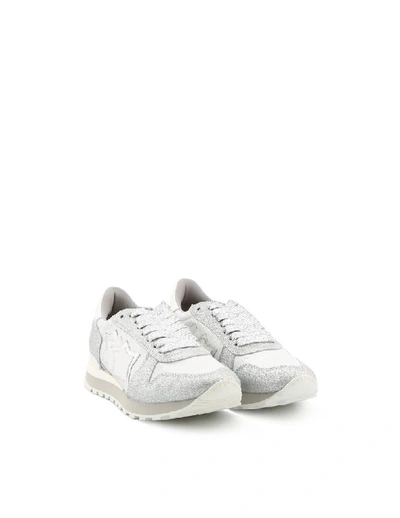Atlantic Stars Alhena Sneakers In Silver Leather And Fabric