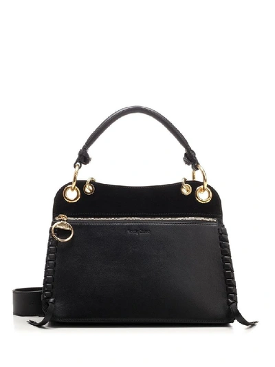 See By Chloé Ellie Structured Leather Bag In Black