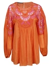 ALBERTA FERRETTI ALBERTA FERRETTI WOMEN'S ORANGE POLYESTER BLOUSE,A022001220061 38