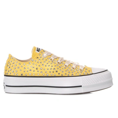 Converse Womens Yellow Fabric Sneakers