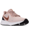 Nike Women's Revolution 5 Running Sneakers From Finish Line In Barely Rose, Metallic Red