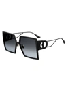 DIOR DIOR WOMEN'S BLACK METAL SUNGLASSES,30MONTAIGNE8071IBLACK 58