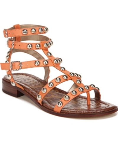 Sam Edelman Women's Eavan Strappy Gladiator Sandals Women's Shoes In Melon Orange