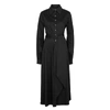 RACIL SELMAN BLACK CUT-OUT STRETCH-COTTON SHIRT DRESS,3846204