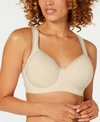 Wacoal Women's Contrast Trim Contour Sport Bra 853302 In Sand