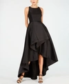 ADRIANNA PAPELL HIGH-LOW MIKADO GOWN, REGULAR & PETITE SIZES