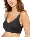 Calvin Klein Invisibles Comfort Lightly Lined Triangle Bralette Qf5753 In Black