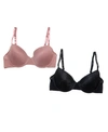 BCBGMAXAZRIA 2 PACK PADDED UNDERWIRE LACE DEMI BRA