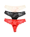 BCBGMAXAZRIA 3 PACK MICRO AND LACE THONG UNDERWEAR