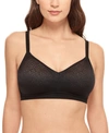 Wacoal Back Appeal Jacquard-print Underwired Stretch-woven Bra In Black