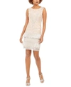 ADRIANNA PAPELL BEADED FRINGE COCKTAIL DRESS