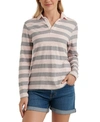 LUCKY BRAND STRIPED LONG-SLEEVE RUGBY TOP