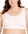 CALVIN KLEIN WOMEN'S PLUS SIZE INVISIBLES COMFORT SEAMLESS BRALETTE QF5830