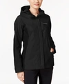 Columbia Pouring Adventure Ii Waterproof Jacket In Black In Buttercup