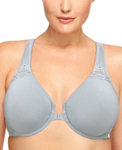 Wacoal Women's Soft Embrace Lace Detail Front-close Bra 851311 In Lilac Gray