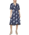 BCBGMAXAZRIA FLORAL-PRINT WRAP DRESS