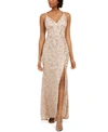 VINCE CAMUTO EMBROIDERED LACE GOWN