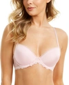 Calvin Klein Seductive Comfort Lace Demi Lift Convertible Bra In Bubble Gum
