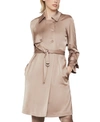 BCBGMAXAZRIA SATIN TRENCH COAT