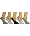 STEVE MADDEN WOMEN'S SOLID FOOT LINER SOCKS, PACK OF 5