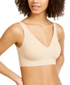 Calvin Klein Women's Invisibles Comfort Plunge Push-up Bralette Qf5785 In Bare