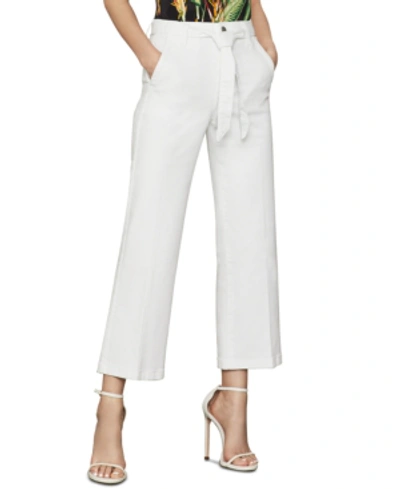 Bcbgmaxazria High-rise Cropped Bootcut Jeans In Optic White