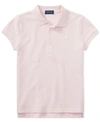 POLO RALPH LAUREN BIG GIRLS STRETCH COTTON MESH POLO SHIRT