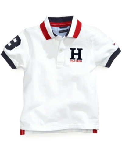 Tommy Hilfiger Kids' Big Boys Husky Matt Polo In White