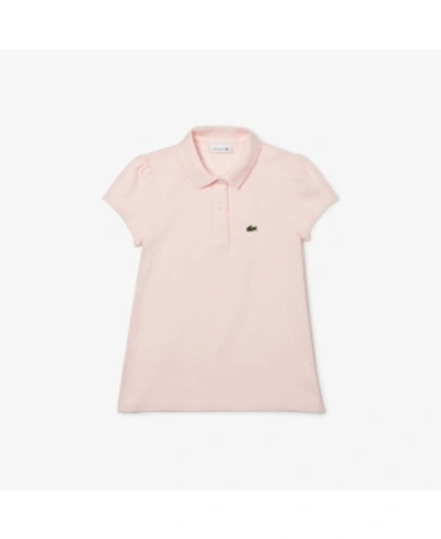 Lacoste Girls' Short-sleeve Petit Pique Polo Shirt - Little Kid, Big Kid In Pink