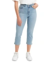 LEVI'S CROPPED MID-RISE JEANS