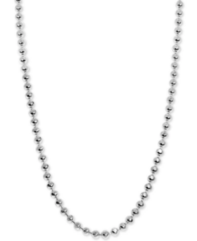 Alex Woo Beaded 18" Mini Chain Necklace In Sterling Silver