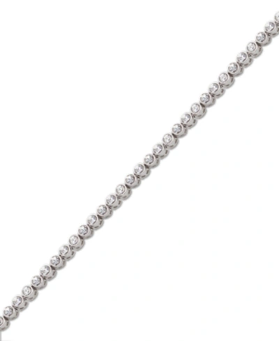 Swarovski Rose Gold-tone Crystal Tennis Bracelet In White