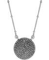 LUCKY BRAND SILVER-TONE CARDED PAVE NECKLACE