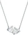 Swarovski Attract Soul Rhodium Plated Heart Necklace In Crystal