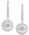 SWAROVSKI SILVER-TONE CAGED CRYSTAL DROP EARRINGS