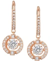 Swarovski Silver-tone Caged Crystal Drop Earrings In Silver
